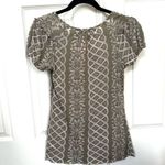 Anthropologie Testament floral green short sleeved blouse Photo 3