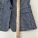 J.Crew Gingham Check Blazer Blue White Tuxedo Lapel Professional Womens Size 2 Photo 8