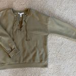 Forever 21 Contemporary Olive Front Lace Sweatshirt Photo 1