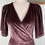 Baltic Born Katelyn Velvet Maxi Wrap Dress Size Medium Clove Brown Boho Wedding Photo 3