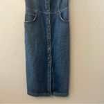 Reformation  Camille denim button fromt sleeveless dress in Kasai wash size 2 Photo 4