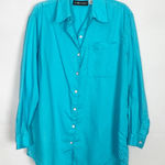 Sag Harbor  Linen Button Down Womens Tunic Shirt Size Medium Natural & Breathable Photo 0