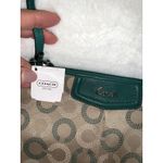 Coach NWT Women's Khaki/Aegean Dot Op Art Wristlet Handbag Photo 1