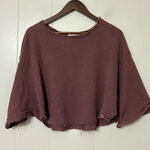 We The Free Purple Cropped Sweatshirt Raw Hem Boxy Fit XS Photo 0