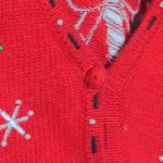 Designer Originals VTG Studio Holiday Sweater Embroidered Beaded Christmas Large Photo 4