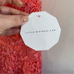 ASOS | Paper Dolls V Neck Lace Pencil Dress in Coral Size 8 Photo 6