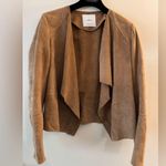 Mango MNG  Genuine Brown Suede Jacket Small Photo 2