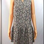 Ro & De  Anthropologie Boho Paisley Floral Print Dress Drop Waist Ruffle Sz M Photo 0