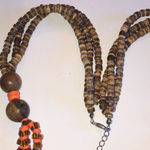 Multi Strand Beaded Neutral Tone Boho Chunky Statement Necklace Brown Photo 4