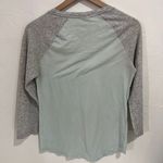 Victoria's Secret Victoria’s Secret PINK Gray & Blue Raglan Baseball Shirt Size Small Photo 4