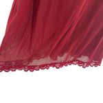 Cosabella L Semi Sheer Lingerie Slip Dress Wine Red Lace Trim Italian Sleepwear Photo 3