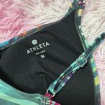 Athleta Bikini Top Multicolor Striped Cross Back Swimsuit Size M Photo 2