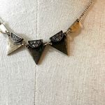 Gold tone triangle rhinestone necklace Photo 1