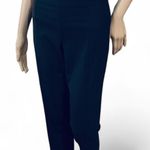 Tory Burch  Wool Mid Rise Navy Blue Dress Trousers Size 4 Tapered Side Zip Pants  Photo 0
