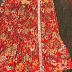 Status by Chenault Women's XL Red Floral Pleated Short Mini Skirt Photo 6