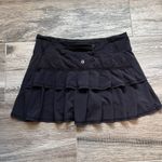 LULULEMON Women’s Size 6 Run PACE SETTER Sporty Skirt Skort BLACK Ruffle #92 Photo 10