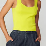 Current Air  Sweetheart Knit‎ Tank NWT in Lemon Photo 0