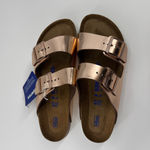 Birkenstock Unisex Arizona Soft Footbed Sandals In Metallic Copper Size 41 NWT Photo 9