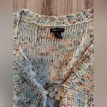 BCBGeneration MS&Co BCBG Maxazria Green Multi Color Flower Button Women's Knit Sweater small Photo 1