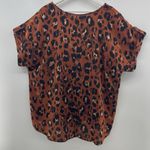 Cato Plus 2X 18W/20W Blouse Short Sleeve Leopard Animal Print Short Cuff Sleeve Photo 2