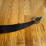 Y2K Wide Brown Leather Belt Silver Gem Buckle Western Glam Statement M/L‎ 39" Photo 8