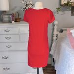 Faded Glory Red Cotton Knit Midi Knee Length Dress Photo 2