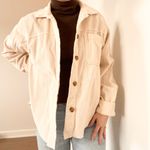 Aeropostale Cream Corduroy Button Down Jacket Photo 1