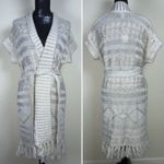 Chico's  Connie Cable Cardigan Wrap Sweater White Ecru Size 1 Medium / US 8 NWT Photo 1