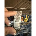 Mudd  Juniors Women's Sz 5‎ Boho Denim Y2K Jean Shorts Cuffed Distressed Hippie Photo 3