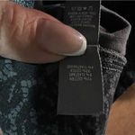 Aerie Black Gray Paisley Floral Lace Crop Leggings Photo 6