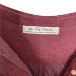 Free People We the Free Red Slouchy Oversized Button Blouse XS Photo 1