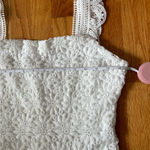 Just Me  White High Low Lace Dress L Photo 5