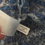 J.Crew  Flutter-sleeve button-up shirt in bandana block print Blue Small Photo 5