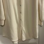 BP Tunic Shirt Dress Fleece Long Sleeve Collared Pockets Cream Size S Photo 6