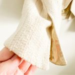 Edward Achour Paris Ivory Metallic Gold Stripe Tweed Double Breasted Suit Set Photo 5