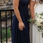 Lulus Lulu’s Air of Romance Navy Chiffon Maxi Dress Photo 7