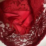 Tawny Red Lace Bodycon Cutout Glitter Formal Y2k Mini Dress Small Photo 3