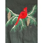 Jerzees VTG  Cardinal Bird Sweatshirt Women's XL Collared Embroidered Grandmacore Photo 3