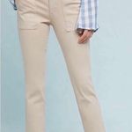 Anthropologie  Light Khaki Utility Crop Kick Flare Pant | Beige | 31 Photo 0