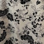 Loft  Pencil Skirt. Floral Black and Cream. Size 8 Linen/Rayon Blend‎ Photo 1