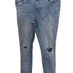 Old Navy  Rockstar Mid Rise Distressed Bkue Skinny Jeans Denim Size 6 Photo 0
