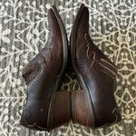 Ariat  low brown leather western heeled booties Photo 6