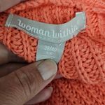 Woman Within Bright CoralShaker Stitch Button Ftont Cardigan Size 5X Photo 5