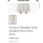 Endless Rose  White Lace Tiered Ruffle V Neck Maxi Dress Size L Photo 9