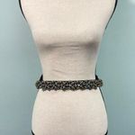 Chic Iridescent Crystal Beaded Floral Statement Elastic Waistband Belt Girdle Photo 0
