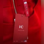 IC COLLECTION Red Scuba Knit Ruffled Balloon Sleeve Red Sheath Dress Size XS NEW Photo 9