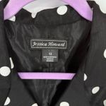 Jessica Howard  Black White Polka Dot Dress‎ Sleeveless Tie Waist Women 12 Retro Photo 1