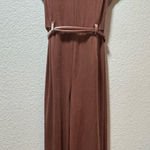 Forever 21 Holiday Jumpsuit | Pink Crushed Velvet Jumpsuit with Belt Photo 0