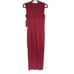 Maggy London  Maxi Dress Sleeveless V Neck Draped Formal Red Size 4 Photo 1