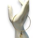 Womens Bangle Bracelet and Polished Citrine Stone Pendant Gold Fashion Jewelry Photo 5